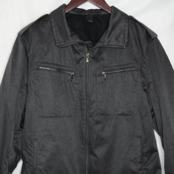 Banana Republic Jacket Moto Biker Racer Military Zipper Pockets Men's Size Large - Picture 2 of 12